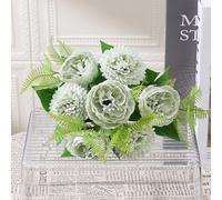 Fiori artificiali Questo bouquet artistico combina peonie e crisantemi per un effetto elegante. Ideale come decorazione da tavola o per un matrimonio, è durevole e facile da curare.30cmPolicloruri di