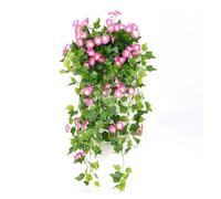 Fiori Artificiali Realistici Di Ipomea, Viticci Finti Resistenti Ai Raggi UV For Giardini Esterni, Interni, Casa E Ufficio.(rosa)
