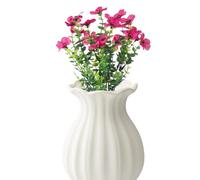 Fiori artificiali realistici in seta, centrotavola viola, falsi composizioni floreali, eleganti e robusti, per giardino interno, fattoria, soggiorno, bagno, ufficio, decorazione per feste di nozze