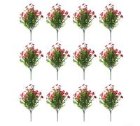Fiori artificiali realistici per decorazione da giardino, piante in plastica resistenti ai raggi UV, con sfumature naturali, fiori finti per tutte le condizioni atmosferiche, per patio, prato