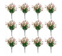 Fiori artificiali realistici per decorazione da giardino, piante in plastica resistenti ai raggi UV, con sfumature naturali, fiori finti per tutte le condizioni atmosferiche, per patio, prato