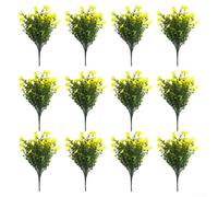 Fiori artificiali realistici per decorazione da giardino, piante in plastica resistenti ai raggi UV, con sfumature naturali, fiori finti per tutte le condizioni atmosferiche, per patio, prato