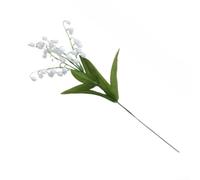 Fiori artificiali riutilizzabili della valle bianchi 36 cm | Fiori di valle riutilizzabili in plastica resistente alle intemperie per la decorazione della casa e del matrimonio.