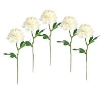 Fiori artificiali, set da 5 pezzi, 35 cm, fiori artificiali come veri ranuncoli, decorazioni floreali, fiori primaverili, fiori pasquali, fiori di seta, fiori di seta, fiori di seta, fiori di seta