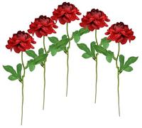 Fiori artificiali, set da 5 pezzi, 35 cm, fiori artificiali come veri ranuncoli, decorazioni floreali, fiori primaverili, fiori pasquali, fiori di seta, fiori di seta, fiori di seta, fiori di seta