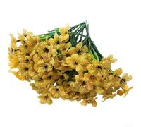 Fiori artificiali viola con petali stampati in seta per esigenze di decorazione esterna, tra cui fondali per matrimoni e stili di eventi (giallo)