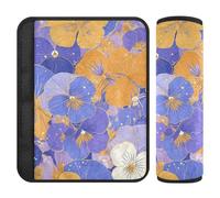 Fiori astratti arancione viola viole del pensiero 2 Pack spalla pad per cinghia più comfort guida per berlina forro para cinturon de seguridad