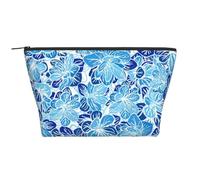 Fiori astratti blu, Borsa da toilette Borsa per trucco Borsa per cosmetici Borsa da toilette da viaggio portatile