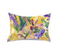 Fiori autunnali lavanda giallo pittura ad olio casi per cuscini chiusura busta federa per cuscino per corpo king size con chiusura a busta per camera 50 x 101 cm