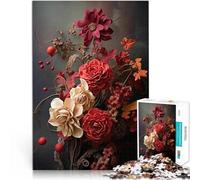 Fiori autunnali Puzzle 1000 pezzi per adolescenti Giocattoli che creano dipendenza e sfidano l'intelligenza del cervello Compleanno e regali unici 38x26cm