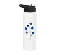 Fiori blu Stainless Steel Insulated Water Bottle