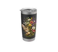 Fiori botanici da giardino per amanti dei gattini e gatti Bicchiere termico in acciaio inox doppia parete