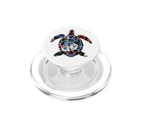 Fiori botanici Silhouette Oceanic Floral Sea Tartaruga PopSockets PopGrip per MagSafe