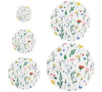 Fiori Cactus Lily Valley Bianco 5 Pz Frigorifero, Copertura elastica riutilizzabile lavabile in 5 dimensioni per la conservazione di alimenti per una freschezza duratura