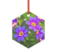 Fiori che sbocciano ornamento natalizio sposato, moderna alternativa acrilica agli ornamenti natalizi versatili