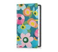 Fiori colorati Cartone animato In Pelle Registrazione Auto e Assicurazione Holder Glove Box Organizzare Auto Truck Comparment Accessori Caso per Carte, Documento Essenziale, Patente di Guida Veicolo