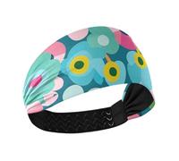 Fiori colorati Cartoon raffreddamento fascia titolare organizzatore elastico fascia sudore per le donne per palestra ciclismo corsa tennis
