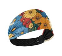 Fiori colorati e belli antiscivolo fasce per adulti per le donne Fascia elastica per il sudore per pallavolo uso quotidiano Running cintas para el cabello de mujer