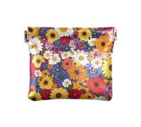 Fiori colorati e belli delle donne di modo piccolo della borsa della moneta del cuoio del raccoglitore Fancy Mini Coin Purse Pouch per gli uomini donne viaggio portamonedas para