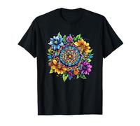 Fiori Colorati Mandala Boho Spring Garden Bloom Maglietta