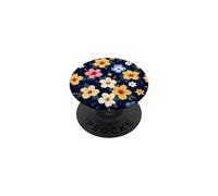 Fiori colorati Midnight Pattern Fiori Floreale PopSockets PopGrip Adesivo