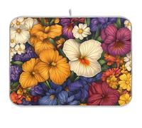 Fiori colorati Stendino Cucina Contatore Piatto di Asciugatura Pad per Cucina Contatore Piatti Stuoie di asciugatura per Cucina 18 x 24 18 x 24