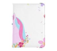 Fiori colorati unicorni sogno in pelle impermeabile porta passaporto per viaggi Documenti di viaggio Organizer Protector Passaporto Titolare per gli uomini Impermeabile, fiori colorati unicorni sogno