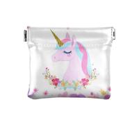 Fiori colorati Unicorni Sogno Moda Donne Uomini Portamonete in Pelle Comodo Mini Card Holder Portafoglio per le Donne monedero de Tela para Mujer