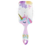 Fiori colorati unicorni Sogno spazzola liscia capelli ricci Progettato bagnato asciutto spazzola per capelli lisci con manico ergonomico cepillo para cabello