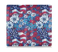 Fiori con elementi di bandiera americana Premium in pelle auto registrazione e assicurazione titolare della carta di credito portafoglio accessori caso per i proprietari di auto rimorchio moto barca,
