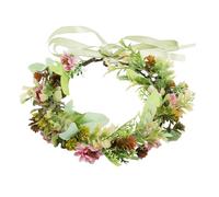 Fiori Corona Fascia Capelli Fiori Corona Fascia Capelli Capelli Ghirlanda per Matrimoni Fotografie Festival Spiagge Bride to be Satin Sash Cerchietti Gadget Addio Nubilato Sposa