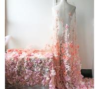 Fiori Costume Da Sposa Trim Ricamo Fiore Tulle Pizzo Tessuto 1 Y