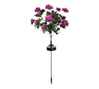 Fiori da esterno, a LED con 56 colori variabili per decorazioni commemorative e floreali artificiali, illuminazione a energia solare con funzione crepuscolare automatica per cimitero, port