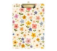 Fiori da giardino Floreale Beige A4 Pocket Appunti Appunti Medico Trasparente per Insegnante Portfolio Appunti Dimensioni 9 x 12