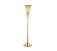 Fiori da Terra in Ferro Non Si Rompe Facilmente Fiori con Vaso a Forma di Recipiente a Tulipano Ispirato Stile Vintage per Matrimoni, Oro, L