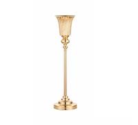 Fiori da Terra in Ferro Non Si Rompe Facilmente Fiori con Vaso a Forma di Recipiente a Tulipano Ispirato Stile Vintage per Matrimoni, Oro, S