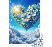 Fiori d'amore Jigsaw Puzzle Impossible 1000 Pezzi Decorazione Per La Casa. Rilassamento E Intelligence Per Adulti E Ragazzi Da 14 Anni 1000pcs (75x50cm)