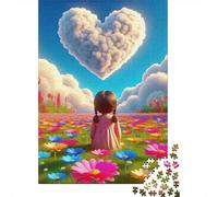 Fiori d'amore Jigsaw Puzzle Impossible 1000Pcs Decorazione Per La Casa. Rilassamento E Intelligence Per Adulti E Ragazzi Da 14 Anni 1000pcs (75x50cm)