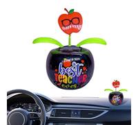 Fiori danzanti a energia solare, decorazione floreale per auto, bel che scuote la testa in vasi colorati, alimentati a energia solare, decorazione per auto fiorita, statuette da da