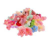 Fiori Decorativi All'uncinetto 50 Pezzi in Filato, Applique Colore Casuale | Personalizzare Indumenti e Progetti Creativi, Design Delicato, Colore Casuale, Set da 50 Pezzi