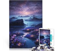 Fiori del crepuscolo Puzzle da 1000 pezzi per adolescenti Giocattoli che creano dipendenza e sfidano l'intelligenza del cervello Ottimi regali e giocattoli 38x26cm
