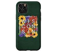 Fiori del Wisconsin Word Art - Wisconsinite Pride Custodia per iPhone 11 Pro