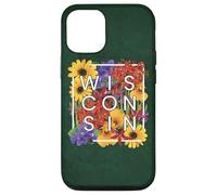 Fiori del Wisconsin Word Art - Wisconsinite Pride Custodia per iPhone 12/12 Pro