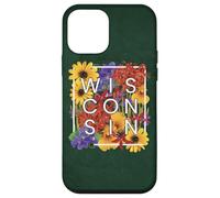 Fiori del Wisconsin Word Art - Wisconsinite Pride Custodia per iPhone 12 mini