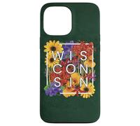 Fiori del Wisconsin Word Art - Wisconsinite Pride Custodia per iPhone 13 Pro Max