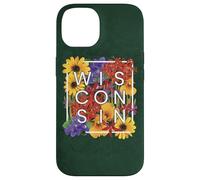 Fiori del Wisconsin Word Art - Wisconsinite Pride Custodia per iPhone 14