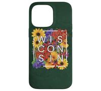 Fiori del Wisconsin Word Art - Wisconsinite Pride Custodia per iPhone 14 Pro Max