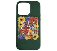 Fiori del Wisconsin Word Art - Wisconsinite Pride Custodia per iPhone 15 Pro Max