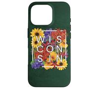 Fiori del Wisconsin Word Art - Wisconsinite Pride Custodia per iPhone 16 Pro