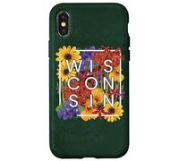 Fiori del Wisconsin Word Art - Wisconsinite Pride Custodia per iPhone X/XS